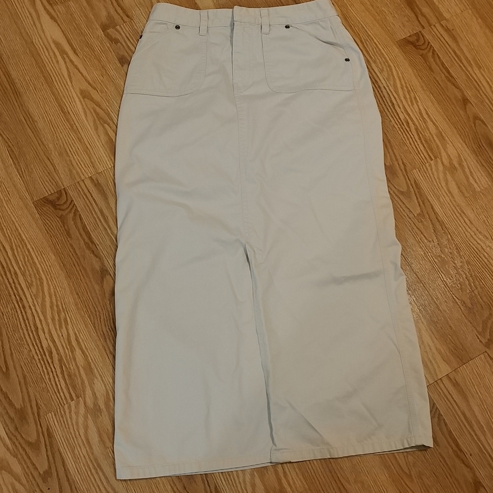 Vintage Old Navy Khaki Long Skirt 8